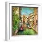 Beautiful Venice - Artwork In Painting Style-Maugli-l-Framed Art Print