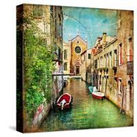 Beautiful Venice - Artwork In Painting Style-Maugli-l-Stretched Canvas