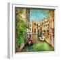 Beautiful Venice - Artwork In Painting Style-Maugli-l-Framed Art Print