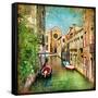 Beautiful Venice - Artwork In Painting Style-Maugli-l-Framed Stretched Canvas