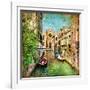 Beautiful Venice - Artwork In Painting Style-Maugli-l-Framed Art Print