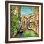 Beautiful Venice - Artwork In Painting Style-Maugli-l-Framed Art Print