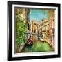 Beautiful Venice - Artwork In Painting Style-Maugli-l-Framed Art Print