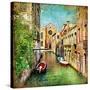 Beautiful Venice - Artwork In Painting Style-Maugli-l-Stretched Canvas