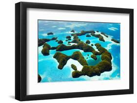 Beautiful View of 70 Islands in Palau from Above-BlueOrange Studio-Framed Photographic Print