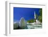 Beautiful View of an Island with White Lighthouse Fringed by Crystal Clear Sea and White Granite Bo-FADIL AZIZ-Framed Photographic Print