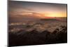 Beautiful View of City and Sunset Clouds Seen from Bico Do Papagaio Mountain in Tijuca Forest, Rio-Vitor Marigo-Mounted Photographic Print