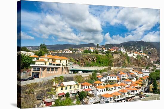 Beautiful View of Funchal, Madeira Island, Portugal-mffoto-Stretched Canvas