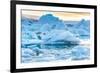 Beautiful View of Icebergs in Jokulsarlon Glacier Lagoon, Iceland, Global Warming and Climate Chang-pichetw-Framed Photographic Print