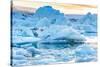 Beautiful View of Icebergs in Jokulsarlon Glacier Lagoon, Iceland, Global Warming and Climate Chang-pichetw-Stretched Canvas