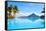 Beautiful View of Otemanu Mountain on Bora Bora Island-BlueOrange Studio-Framed Stretched Canvas