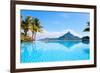 Beautiful View of Otemanu Mountain on Bora Bora Island-BlueOrange Studio-Framed Photographic Print