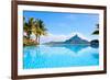 Beautiful View of Otemanu Mountain on Bora Bora Island-BlueOrange Studio-Framed Photographic Print