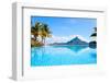 Beautiful View of Otemanu Mountain on Bora Bora Island-BlueOrange Studio-Framed Photographic Print