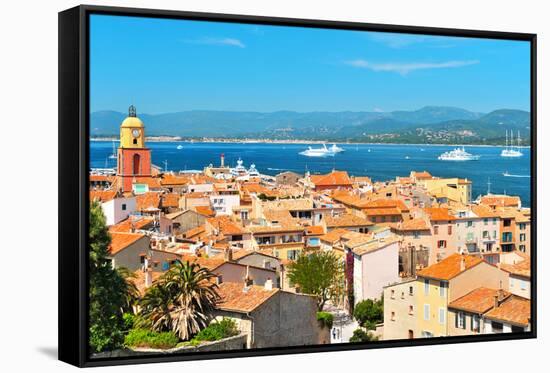 Beautiful View of Saint-Tropez. France, Provence-LiliGraphie-Framed Stretched Canvas