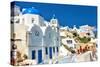 Beautiful View of Santorini-Maugli-l-Stretched Canvas