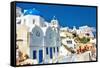 Beautiful View of Santorini-Maugli-l-Framed Stretched Canvas