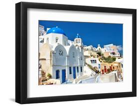 Beautiful View of Santorini-Maugli-l-Framed Photographic Print