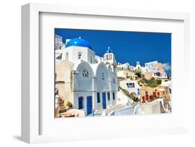 Beautiful View of Santorini-Maugli-l-Framed Photographic Print