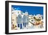 Beautiful View of Santorini-Maugli-l-Framed Photographic Print