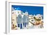 Beautiful View of Santorini-Maugli-l-Framed Photographic Print