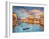 Beautiful View of Traditional Gondola on Famous Canal Grande with Basilica Di Santa Maria Della Sal-canadastock-Framed Photographic Print