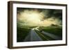 Beautiful View On The Road Under Sky With Clouds-yuran-78-Framed Art Print