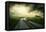 Beautiful View On The Road Under Sky With Clouds-yuran-78-Framed Stretched Canvas