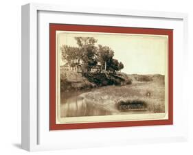 Beautiful View. the Bar (-T) Tee Ranch Located on Hat Creek, About 13 Miles from Hot Springs, Dak-John C. H. Grabill-Framed Giclee Print