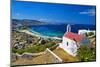 Beautiful View with Small Church on Mykonos Island, Greece-Maugli-l-Mounted Photographic Print