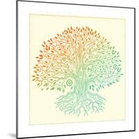 Beautiful Vintage Hand Drawn Tree Of Life-transiastock-Mounted Print