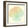 Beautiful Vintage Hand Drawn Tree Of Life-transiastock-Framed Art Print