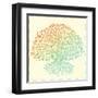 Beautiful Vintage Hand Drawn Tree Of Life-transiastock-Framed Art Print