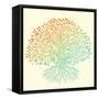 Beautiful Vintage Hand Drawn Tree Of Life-transiastock-Framed Stretched Canvas