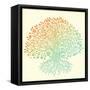 Beautiful Vintage Hand Drawn Tree Of Life-transiastock-Framed Stretched Canvas