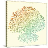 Beautiful Vintage Hand Drawn Tree Of Life-transiastock-Stretched Canvas