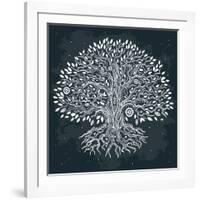 Beautiful Vintage Hand Drawn Tree of Life-transiastock-Framed Art Print