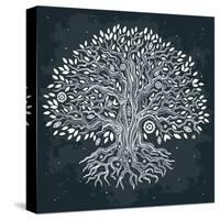 Beautiful Vintage Hand Drawn Tree of Life-transiastock-Stretched Canvas