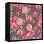 Beautiful Vintage Seamless Roses Background-Varvara Kurakina-Framed Stretched Canvas