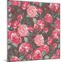 Beautiful Vintage Seamless Roses Background-Varvara Kurakina-Mounted Art Print