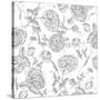 Beautiful Vintage Seamless Roses Background-Varvara Kurakina-Stretched Canvas