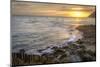 Beautiful Warm Vibrant Sunrise over Ocean with Cliffs and Rocks-Veneratio-Mounted Photographic Print