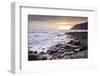 Beautiful Warm Vibrant Sunrise over Ocean with Cliffs and Rocks-Veneratio-Framed Photographic Print