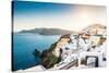 Beautiful White Architecture on Santorini Island, Greece-Olga Gavrilova-Stretched Canvas