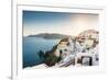 Beautiful White Architecture on Santorini Island, Greece-Olga Gavrilova-Framed Photographic Print