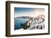 Beautiful White Architecture on Santorini Island, Greece-Olga Gavrilova-Framed Photographic Print