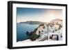 Beautiful White Architecture on Santorini Island, Greece-Olga Gavrilova-Framed Photographic Print