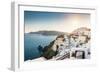 Beautiful White Architecture on Santorini Island, Greece-Olga Gavrilova-Framed Photographic Print