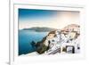 Beautiful White Architecture on Santorini Island, Greece-Olga Gavrilova-Framed Photographic Print