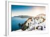 Beautiful White Architecture on Santorini Island, Greece-Olga Gavrilova-Framed Photographic Print